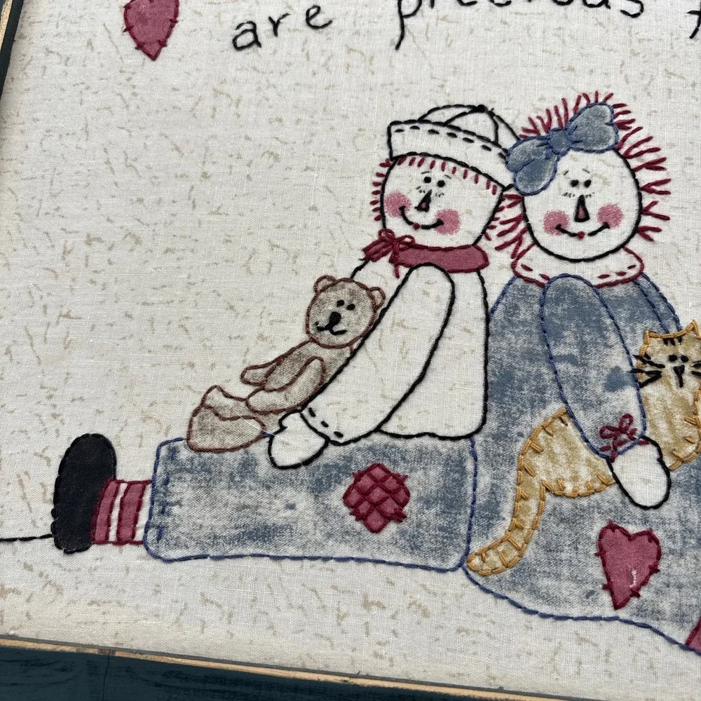 Raggedy Ann And Andy Framed Needle Point Friends Like You‎ Are Precious 16